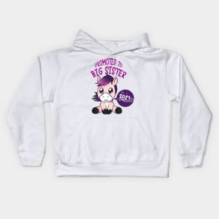 Pony Big Sister 2021 announcing pregnancy Kids Hoodie